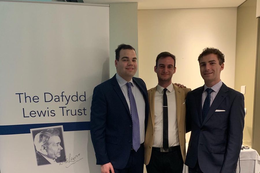 Dr Sulejman with fellow 2017 Dafydd Lewis Trust scholars