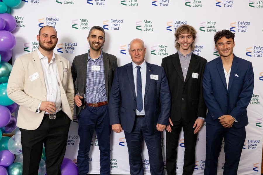 Dr Sulejman with fellow scholars and trustees at the 2024 Dafydd Lewis Trust annual dinner