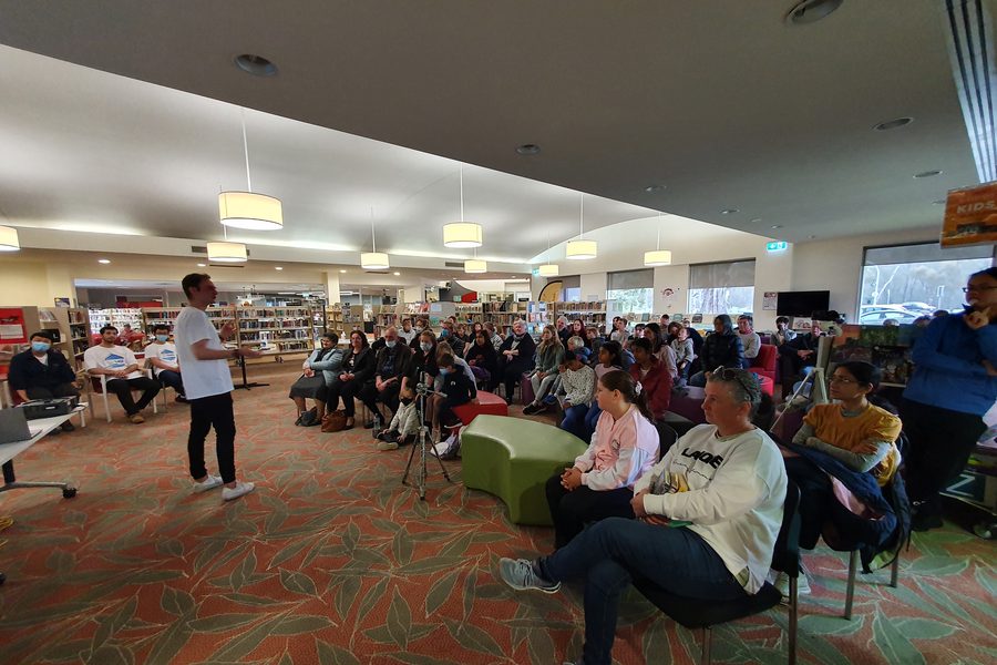 The Story of Light science show drawing a full audience at the Goulburn Valley library in Shepparton